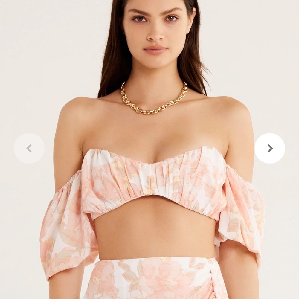 Free People Rummer the label 🏷️ off shoulder 2 piece set - Picture 3 of 9